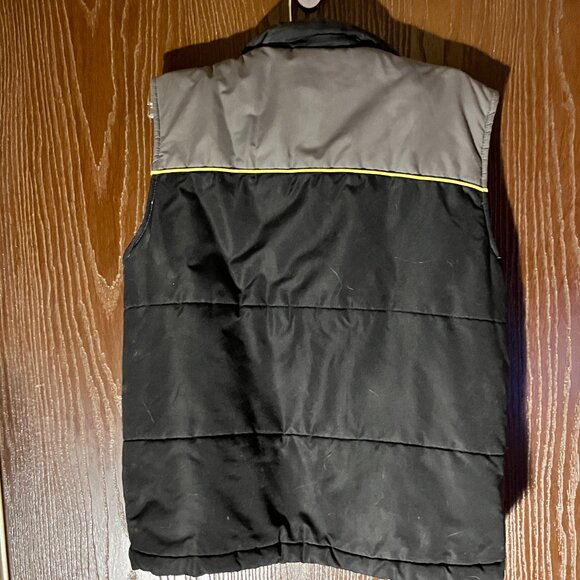 Vtg Big Chill Technical Womens Outerwear insulated Puffer Vest Black Gray XS 7/8 - Picture 2 of 5